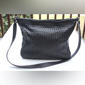 Vintage Ganson woven leather cross body bag